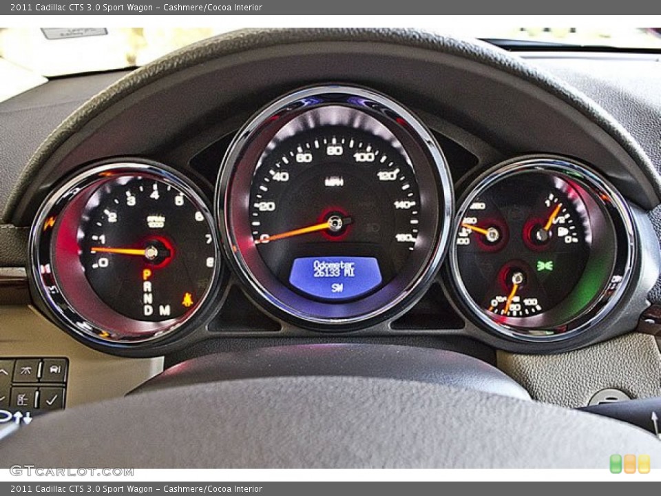 Cashmere/Cocoa Interior Gauges for the 2011 Cadillac CTS 3.0 Sport Wagon #63068317