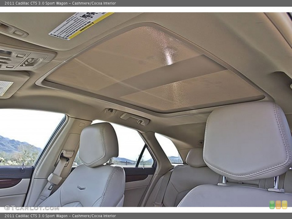 Cashmere/Cocoa Interior Sunroof for the 2011 Cadillac CTS 3.0 Sport Wagon #63068356