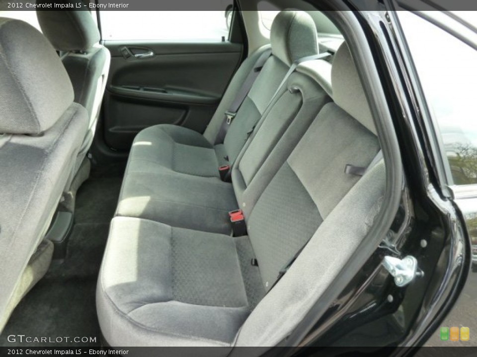 Ebony Interior Rear Seat for the 2012 Chevrolet Impala LS #63068440