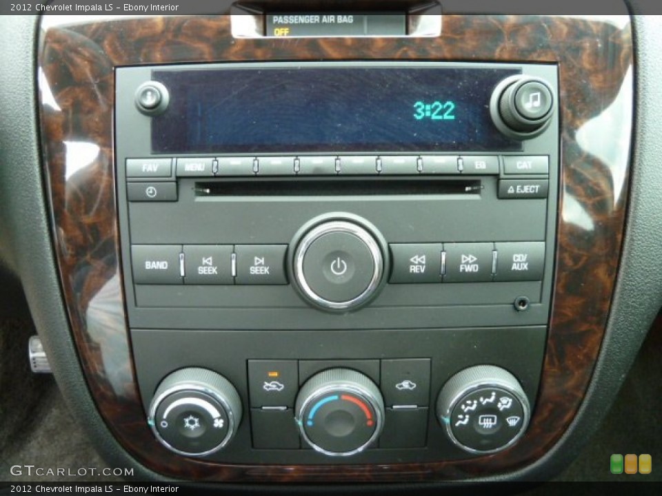 Ebony Interior Controls for the 2012 Chevrolet Impala LS #63068497
