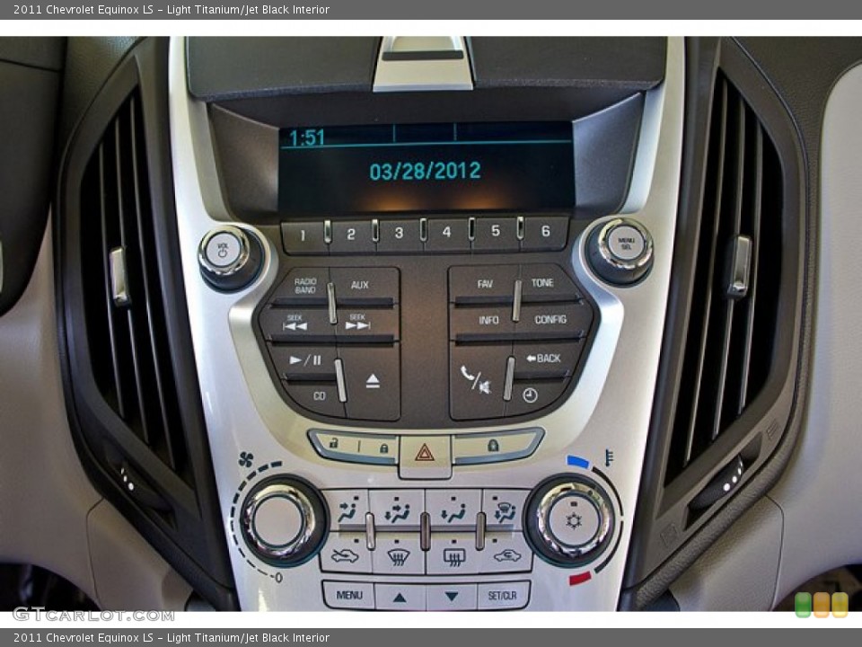 Light Titanium/Jet Black Interior Controls for the 2011 Chevrolet Equinox LS #63068557