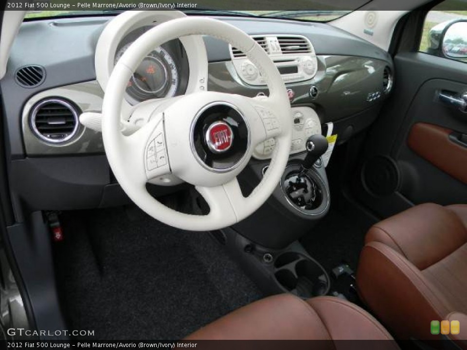 Pelle Marrone/Avorio (Brown/Ivory) Interior Dashboard for the 2012 Fiat 500 Lounge #63070445