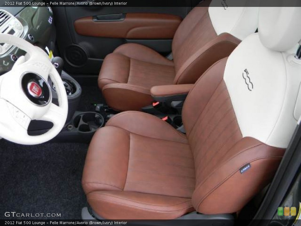 Pelle Marrone/Avorio (Brown/Ivory) Interior Photo for the 2012 Fiat 500 Lounge #63070454