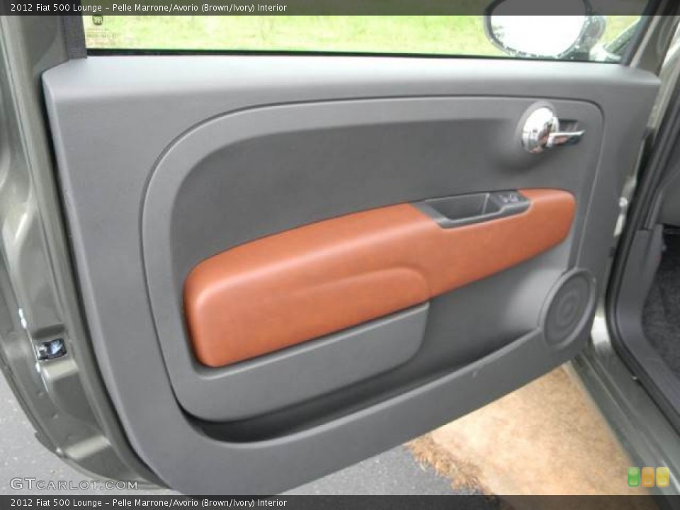 Pelle Marrone/Avorio (Brown/Ivory) Interior Door Panel for the 2012 Fiat 500 Lounge #63070469