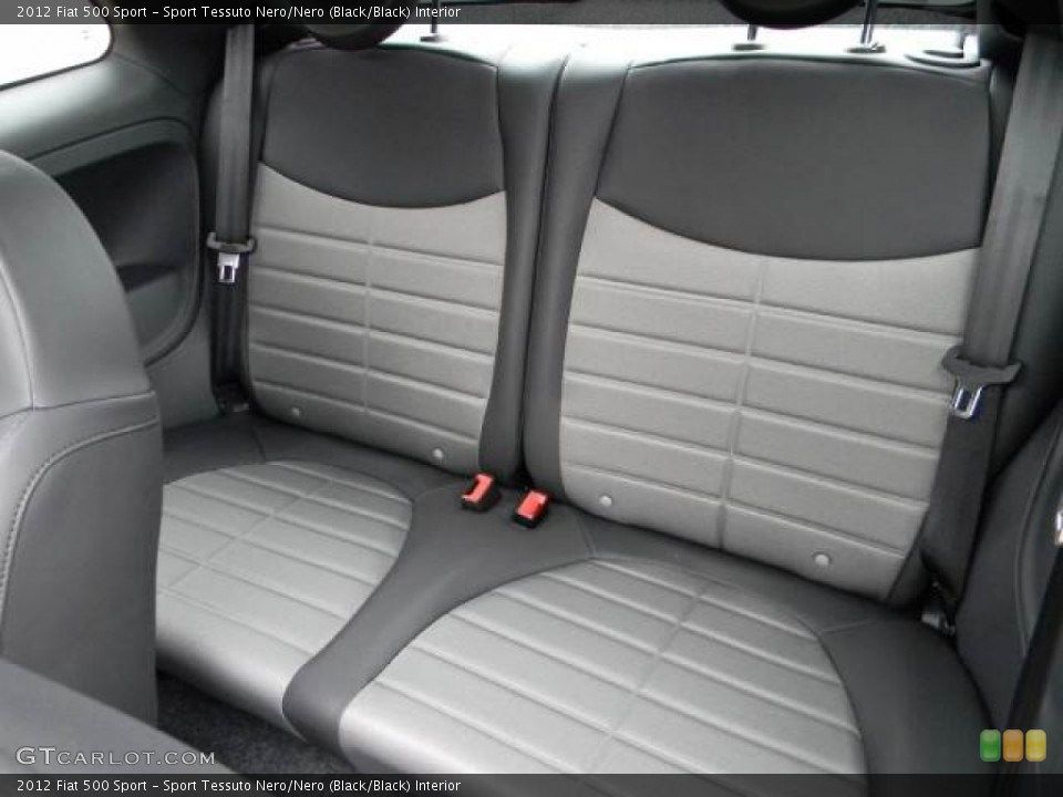 Sport Tessuto Nero/Nero (Black/Black) Interior Rear Seat for the 2012 Fiat 500 Sport #63070613