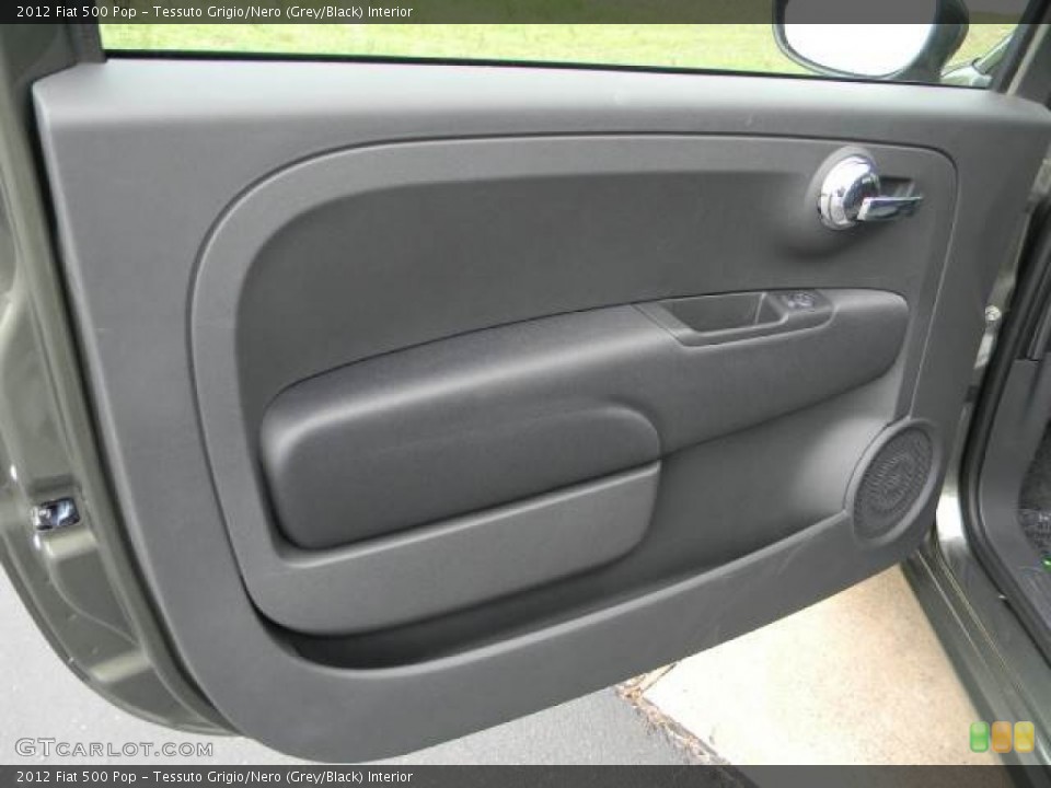 Tessuto Grigio/Nero (Grey/Black) Interior Door Panel for the 2012 Fiat 500 Pop #63071213