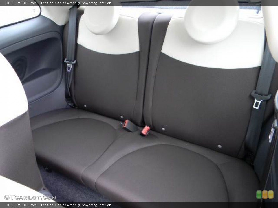 Tessuto Grigio/Avorio (Grey/Ivory) Interior Rear Seat for the 2012 Fiat 500 Pop #63071386