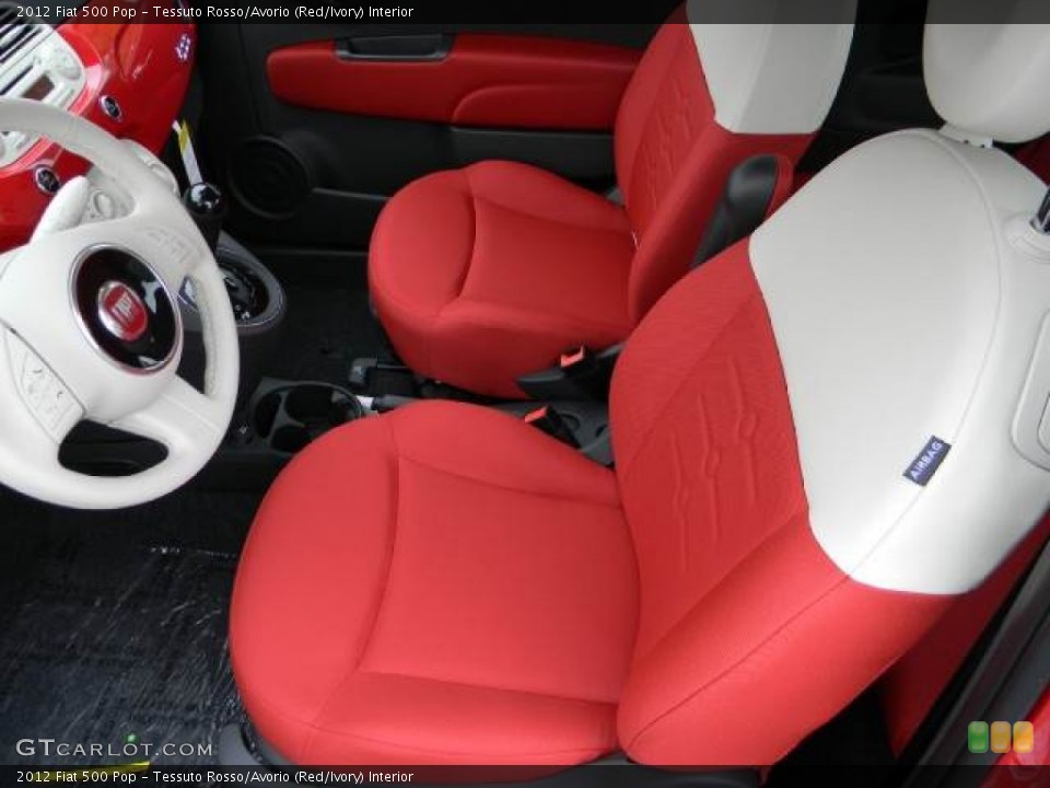Tessuto Rosso/Avorio (Red/Ivory) Interior Photo for the 2012 Fiat 500 Pop #63071617