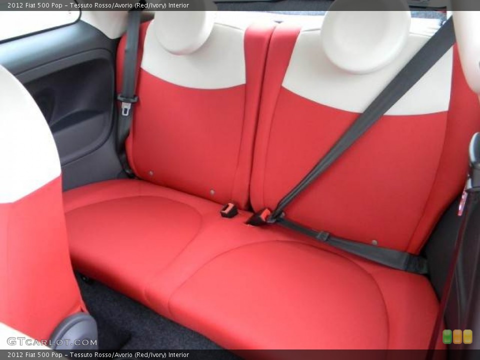 Tessuto Rosso/Avorio (Red/Ivory) Interior Rear Seat for the 2012 Fiat 500 Pop #63071621