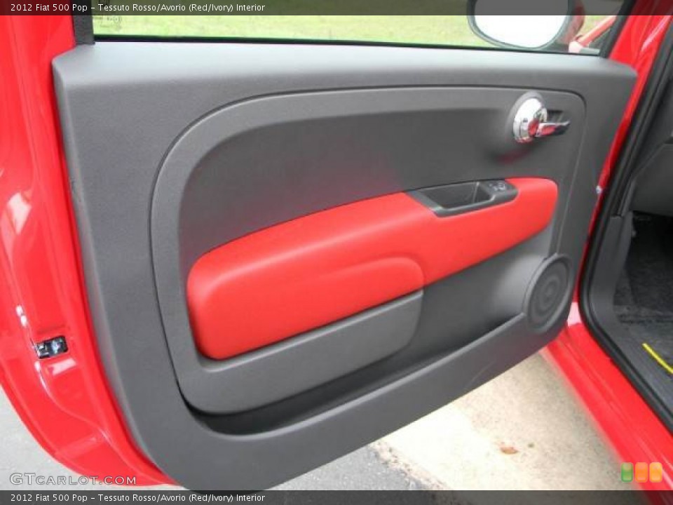 Tessuto Rosso/Avorio (Red/Ivory) Interior Door Panel for the 2012 Fiat 500 Pop #63071630
