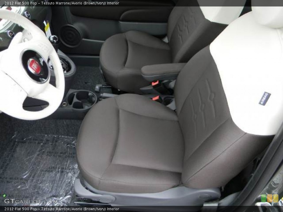 Tessuto Marrone/Avorio (Brown/Ivory) Interior Photo for the 2012 Fiat 500 Pop #63071684