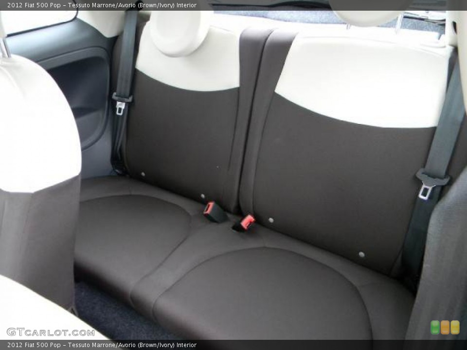 Tessuto Marrone/Avorio (Brown/Ivory) Interior Rear Seat for the 2012 Fiat 500 Pop #63071702