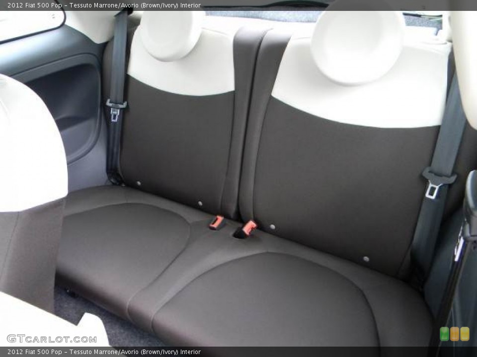 Tessuto Marrone/Avorio (Brown/Ivory) Interior Rear Seat for the 2012 Fiat 500 Pop #63071951