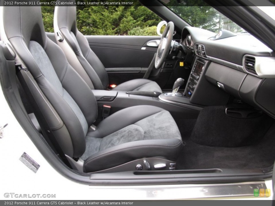Black Leather w/Alcantara Interior Front Seat for the 2012 Porsche 911 Carrera GTS Cabriolet #63071975