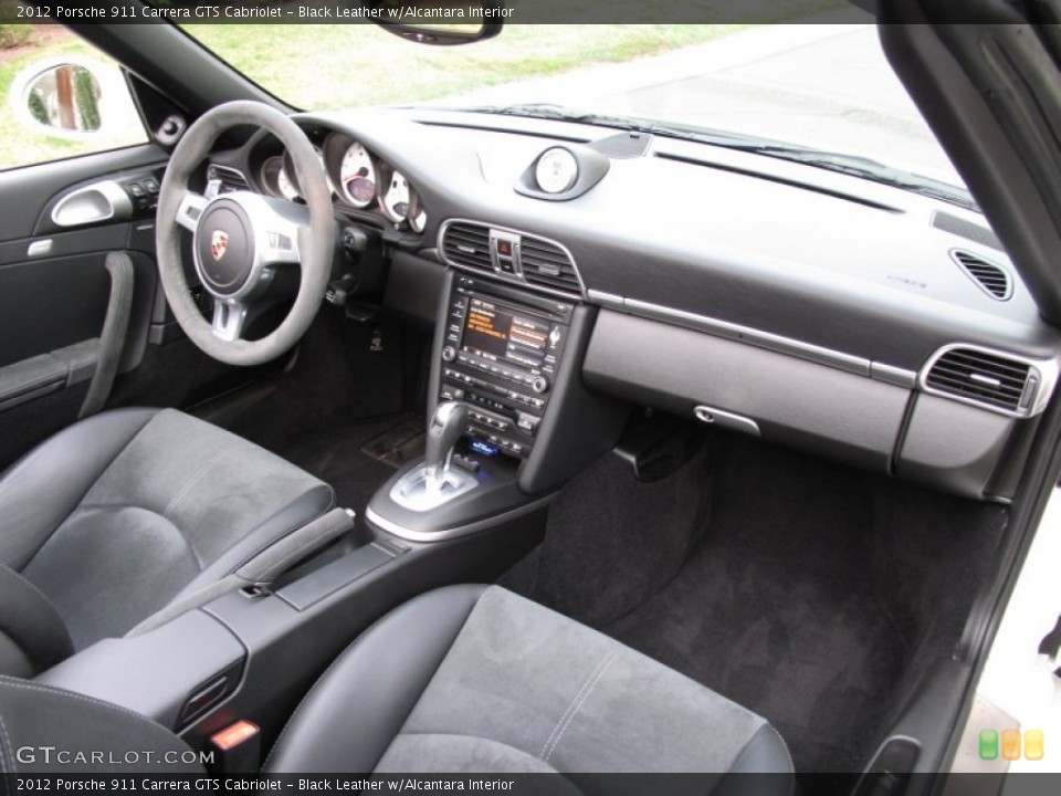 Black Leather w/Alcantara Interior Dashboard for the 2012 Porsche 911 Carrera GTS Cabriolet #63071999