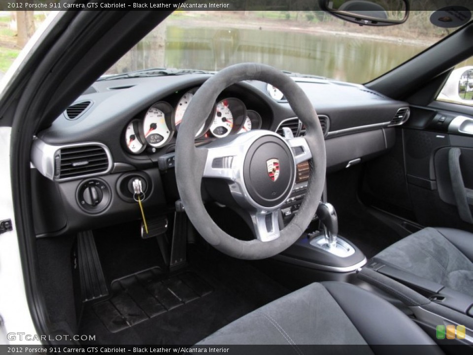 Black Leather w/Alcantara Interior Prime Interior for the 2012 Porsche 911 Carrera GTS Cabriolet #63072017