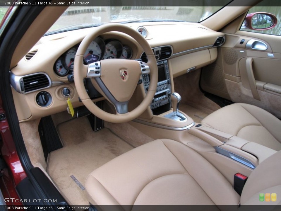 Sand Beige Interior Prime Interior for the 2008 Porsche 911 Targa 4S #63072128