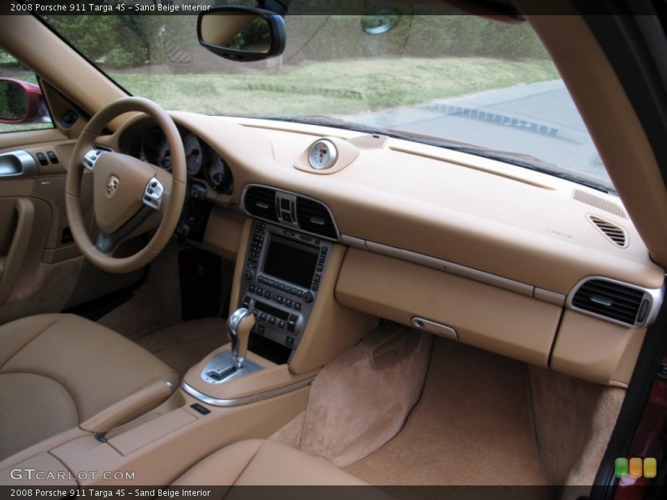 Sand Beige Interior Dashboard for the 2008 Porsche 911 Targa 4S #63072176