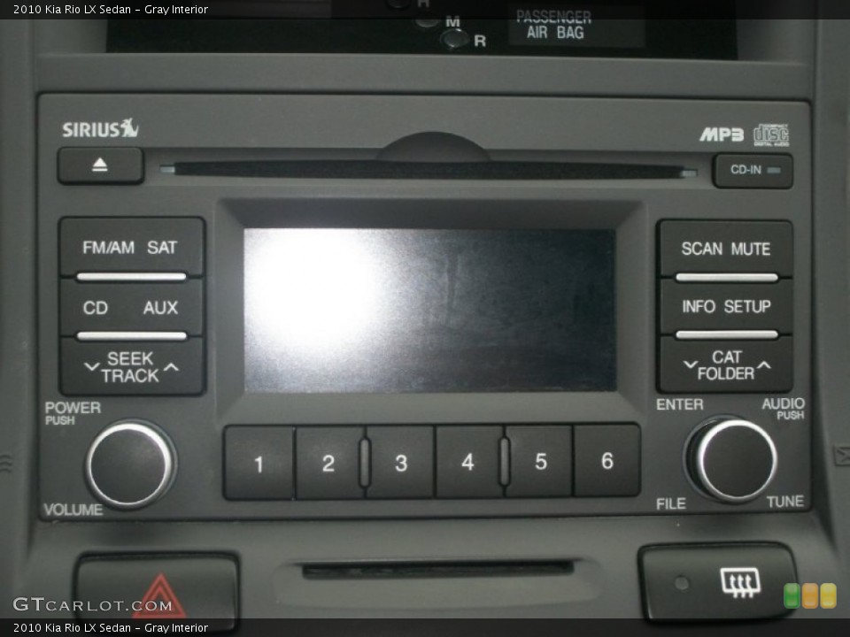 Gray Interior Audio System for the 2010 Kia Rio LX Sedan #63072348
