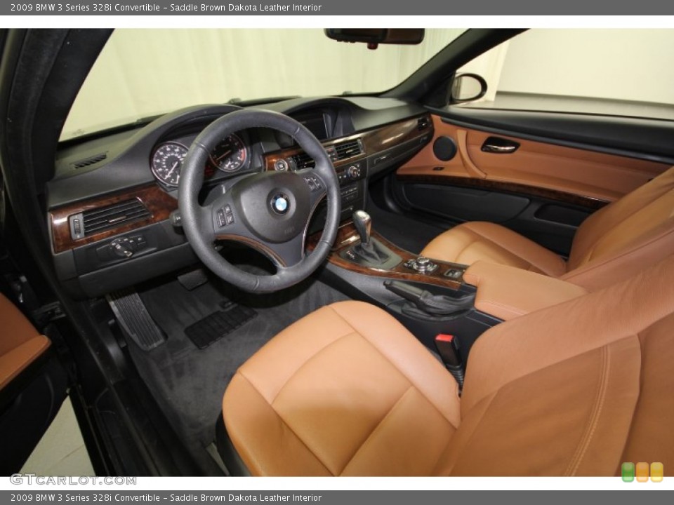 Saddle Brown Dakota Leather Interior Prime Interior for the 2009 BMW 3 Series 328i Convertible #63072980