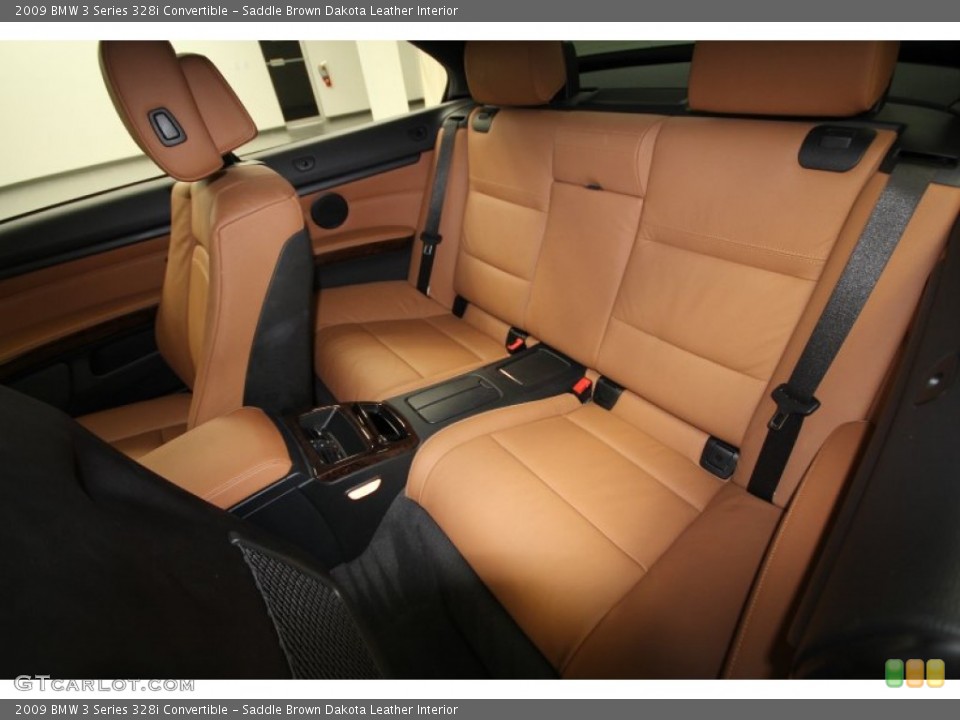 Saddle Brown Dakota Leather Interior Rear Seat for the 2009 BMW 3 Series 328i Convertible #63072989