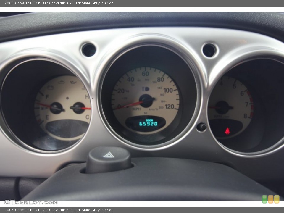 Dark Slate Gray Interior Gauges for the 2005 Chrysler PT Cruiser Convertible #63077672