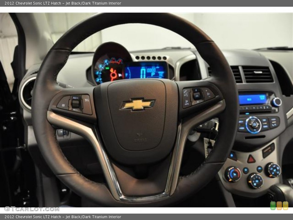 Jet Black/Dark Titanium Interior Steering Wheel for the 2012 Chevrolet Sonic LTZ Hatch #63079264