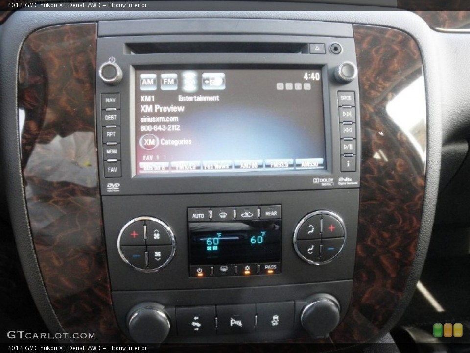 Ebony Interior Controls for the 2012 GMC Yukon XL Denali AWD #63080471