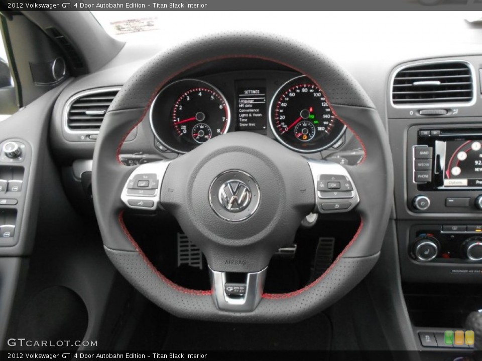 Titan Black Interior Steering Wheel for the 2012 Volkswagen GTI 4 Door Autobahn Edition #63081803