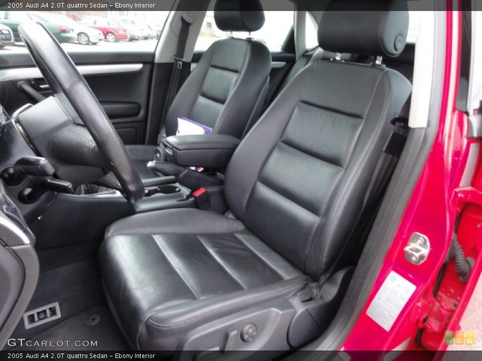 Ebony Interior Front Seat for the 2005 Audi A4 2.0T quattro Sedan #63082298