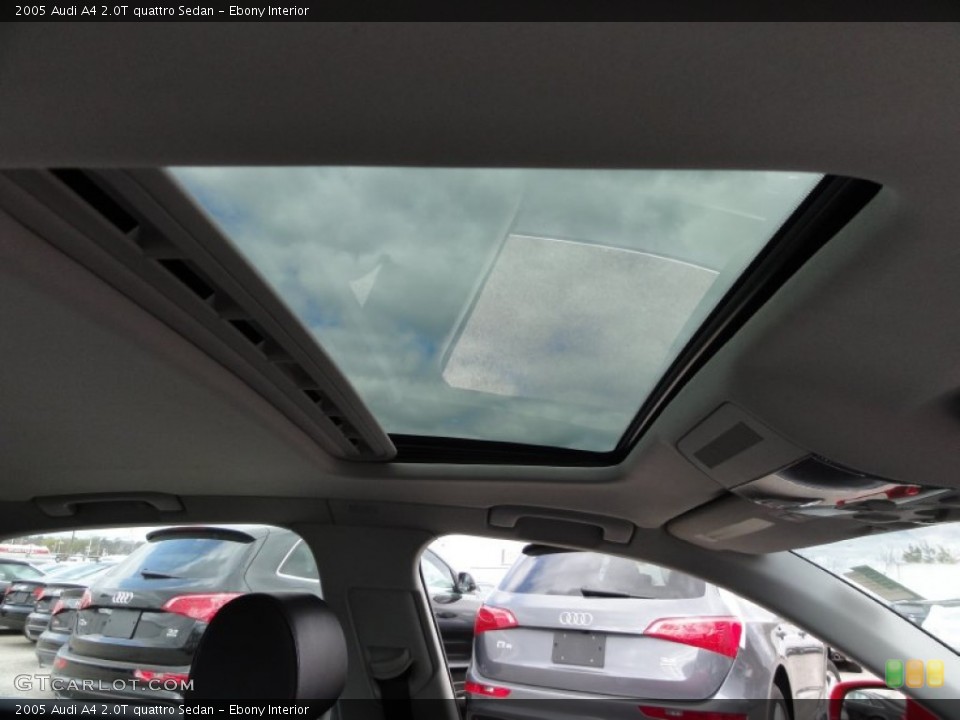 Ebony Interior Sunroof for the 2005 Audi A4 2.0T quattro Sedan #63082343