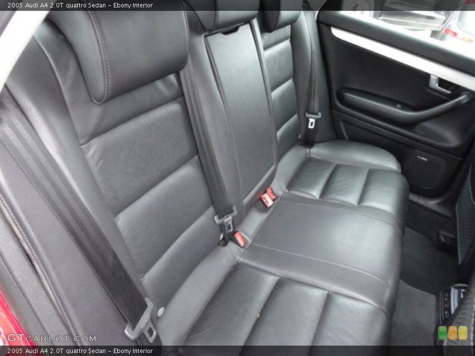Ebony Interior Rear Seat for the 2005 Audi A4 2.0T quattro Sedan #63082379