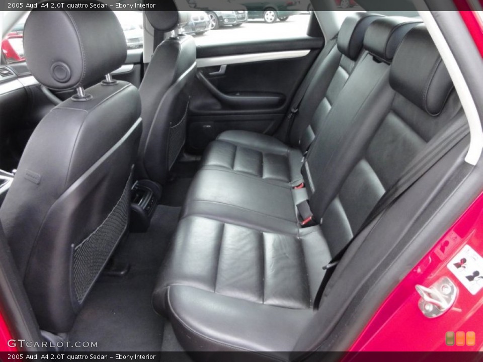 Ebony Interior Rear Seat for the 2005 Audi A4 2.0T quattro Sedan #63082397