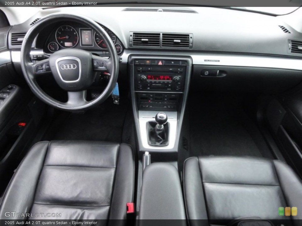 Ebony Interior Dashboard for the 2005 Audi A4 2.0T quattro Sedan #63082409