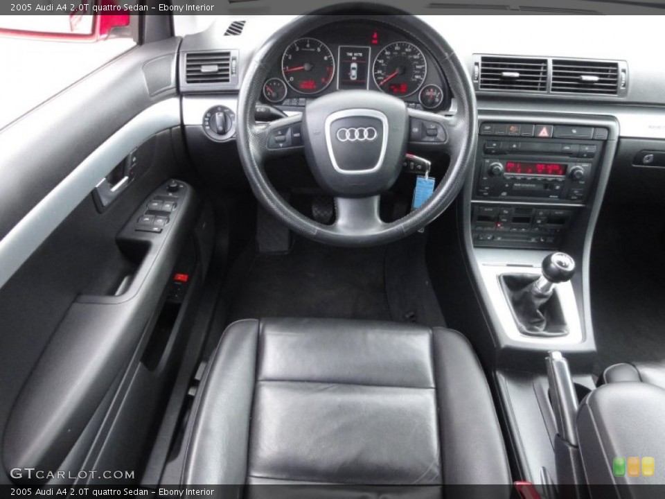 Ebony Interior Dashboard for the 2005 Audi A4 2.0T quattro Sedan #63082415