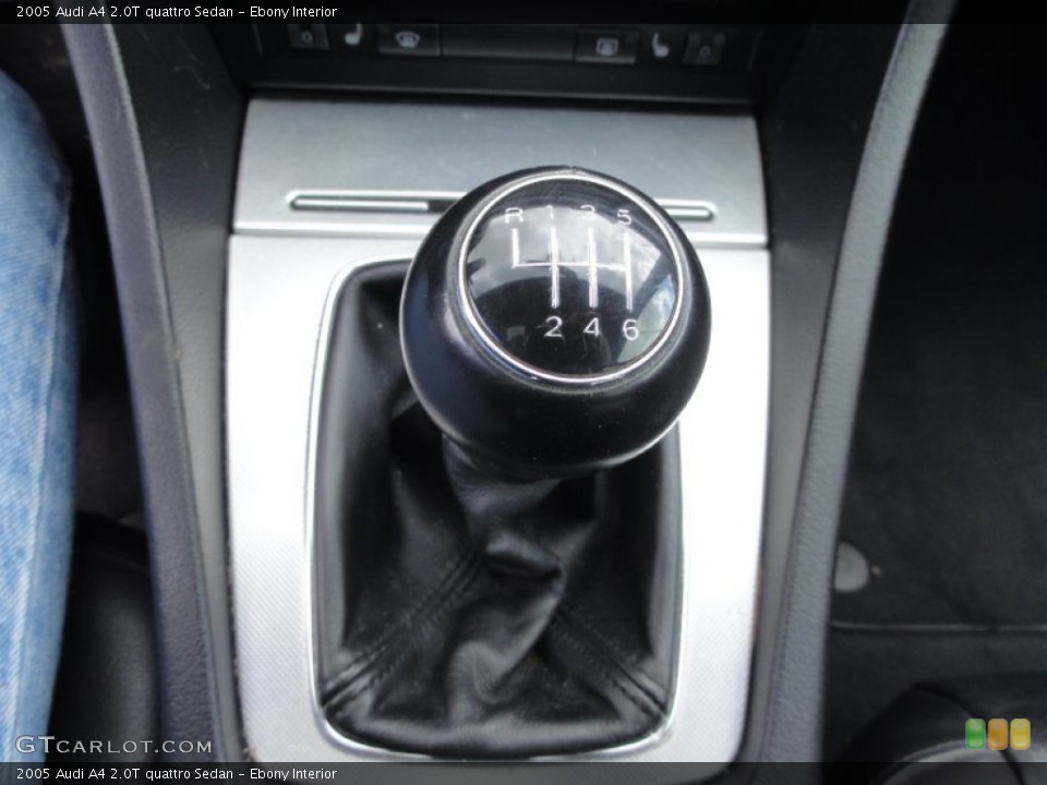 Ebony Interior Transmission for the 2005 Audi A4 2.0T quattro Sedan #63082520