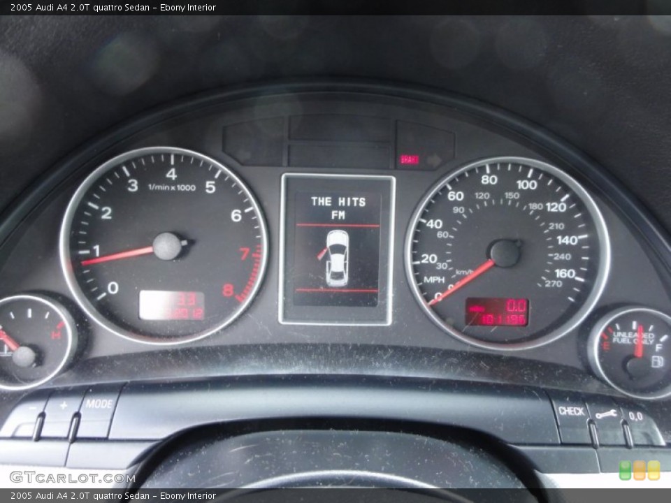 Ebony Interior Gauges for the 2005 Audi A4 2.0T quattro Sedan #63082545