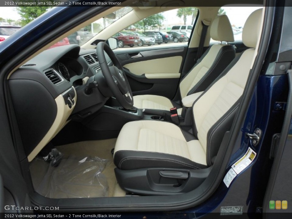 2 Tone Cornsilk/Black Interior Photo for the 2012 Volkswagen Jetta SEL Sedan #63083666