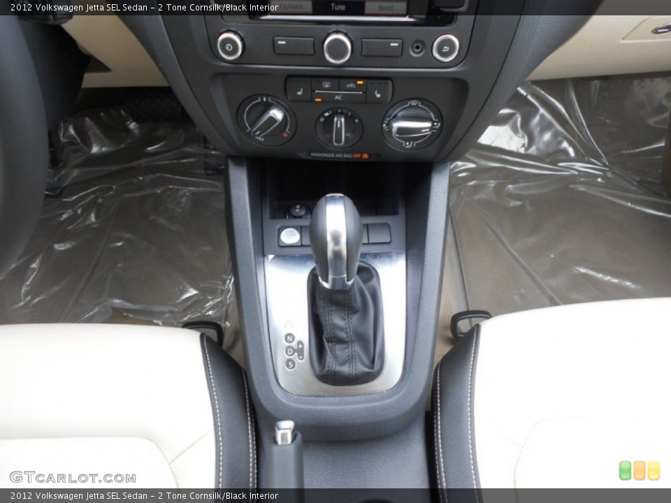 2 Tone Cornsilk/Black Interior Transmission for the 2012 Volkswagen Jetta SEL Sedan #63083731