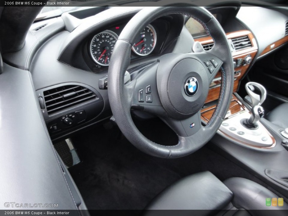 Black Interior Steering Wheel for the 2006 BMW M6 Coupe #63084155