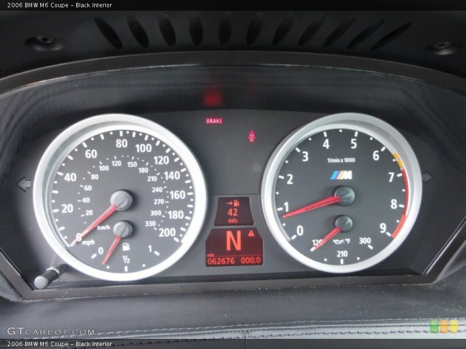 Black Interior Gauges for the 2006 BMW M6 Coupe #63084398