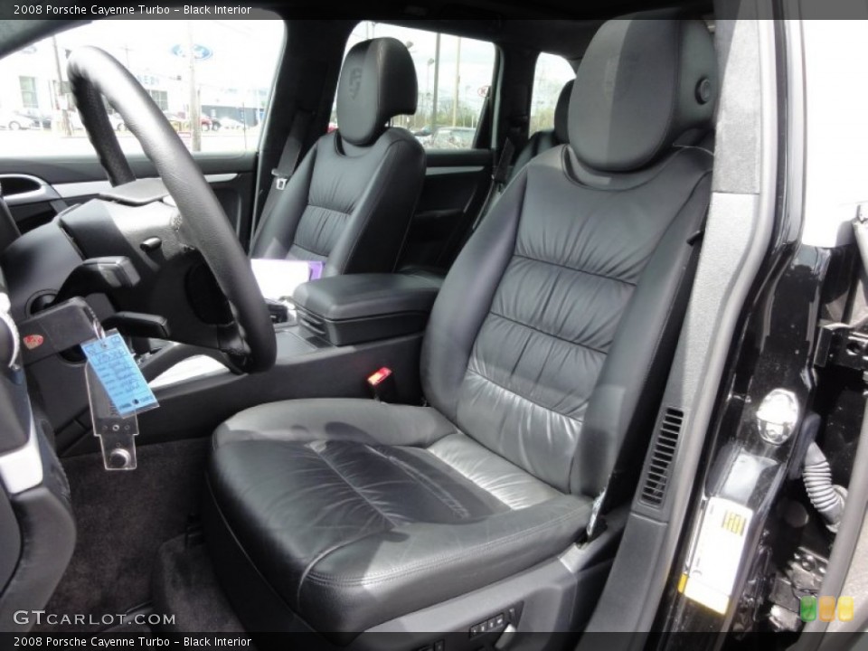 Black Interior Front Seat for the 2008 Porsche Cayenne Turbo #63085439