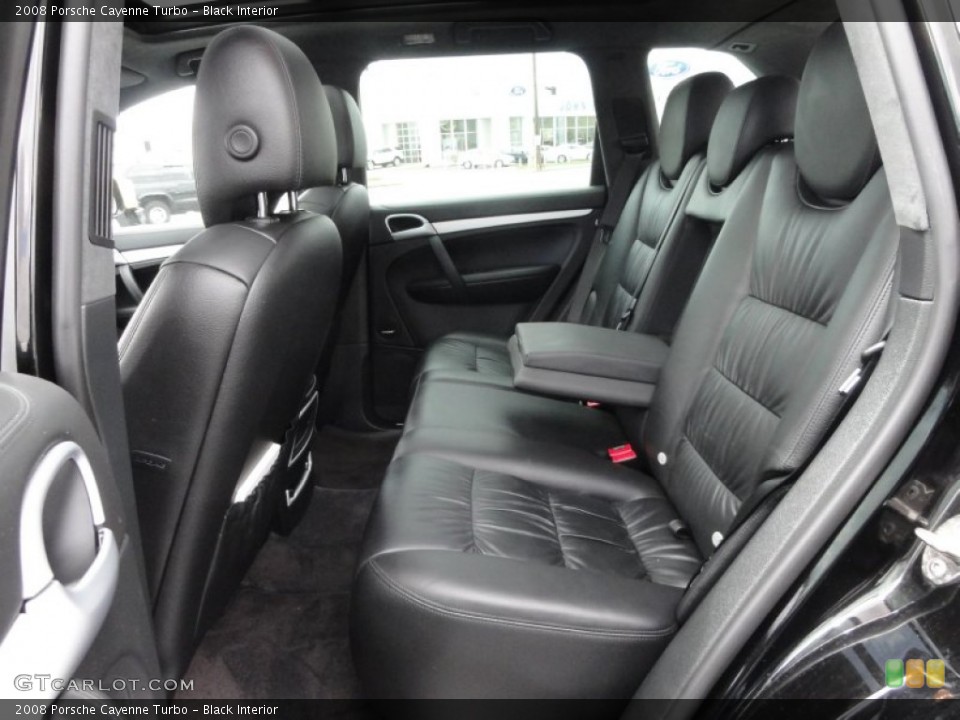 Black Interior Rear Seat for the 2008 Porsche Cayenne Turbo #63085520