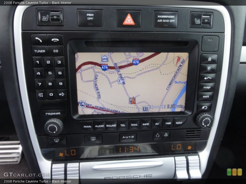 Black Interior Navigation for the 2008 Porsche Cayenne Turbo #63085631