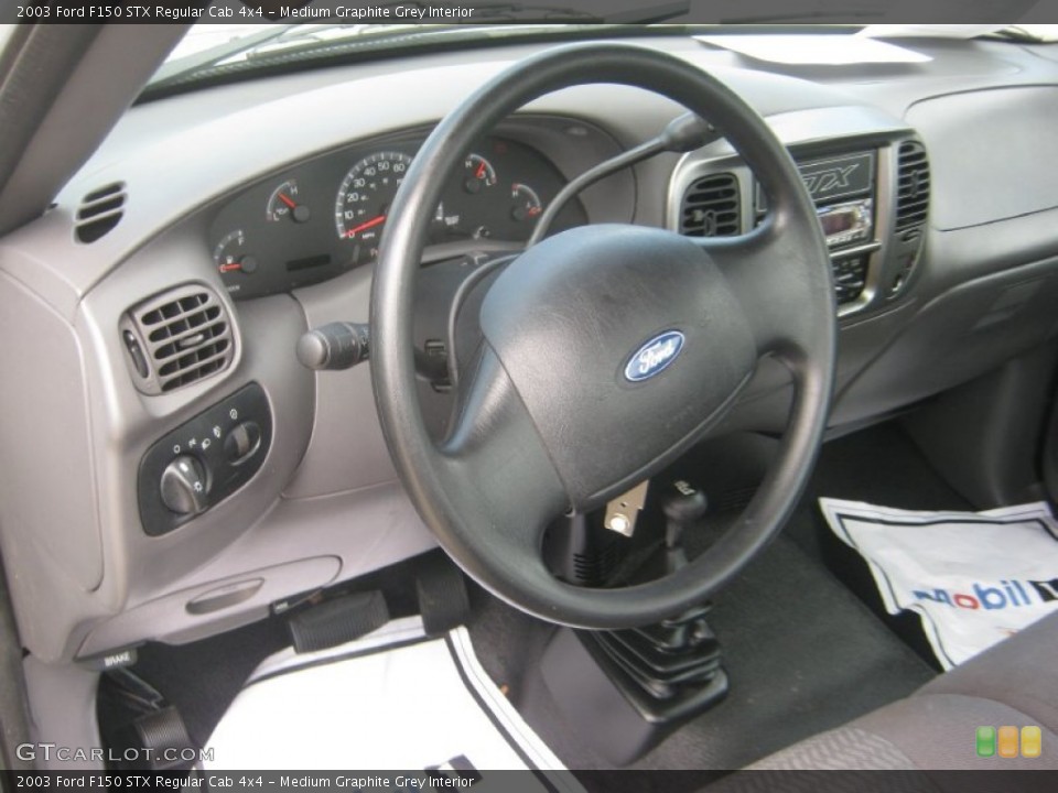 Medium Graphite Grey Interior Steering Wheel for the 2003 Ford F150 STX Regular Cab 4x4 #63087341