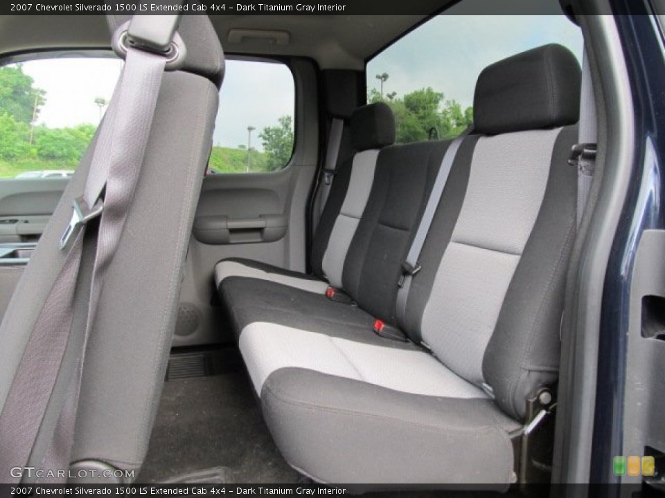 Dark Titanium Gray Interior Rear Seat for the 2007 Chevrolet Silverado 1500 LS Extended Cab 4x4 #63089327
