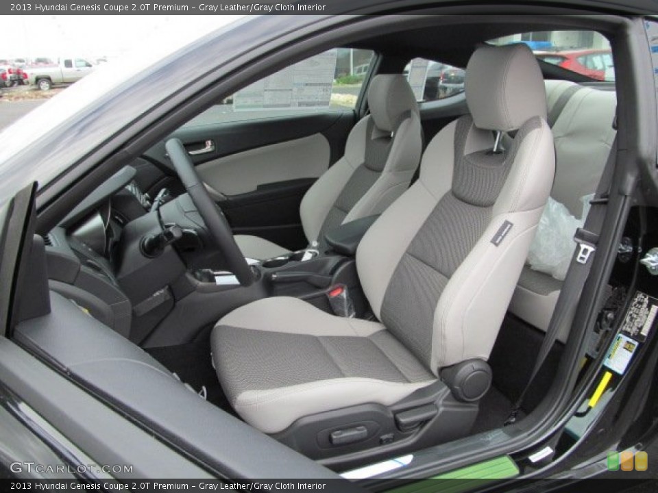 Gray Leather/Gray Cloth Interior Front Seat for the 2013 Hyundai Genesis Coupe 2.0T Premium #63089929