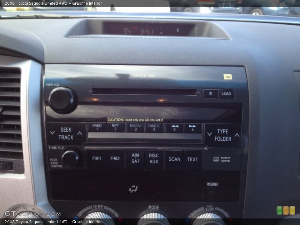 Graphite Interior Audio System for the 2008 Toyota Sequoia Limited 4WD #63092720