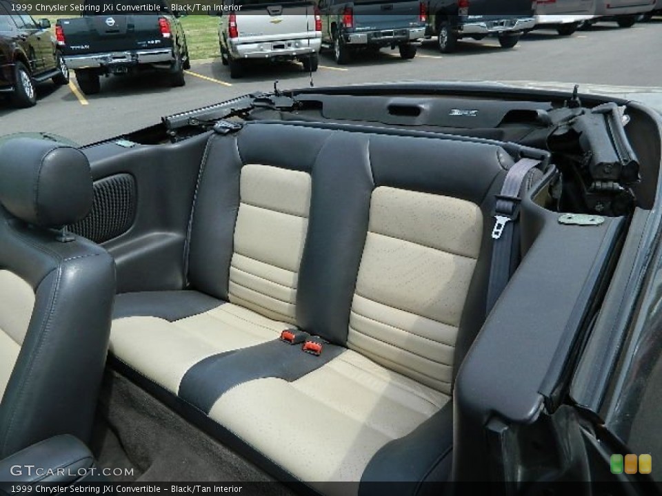 Black/Tan Interior Rear Seat for the 1999 Chrysler Sebring JXi Convertible #63096194