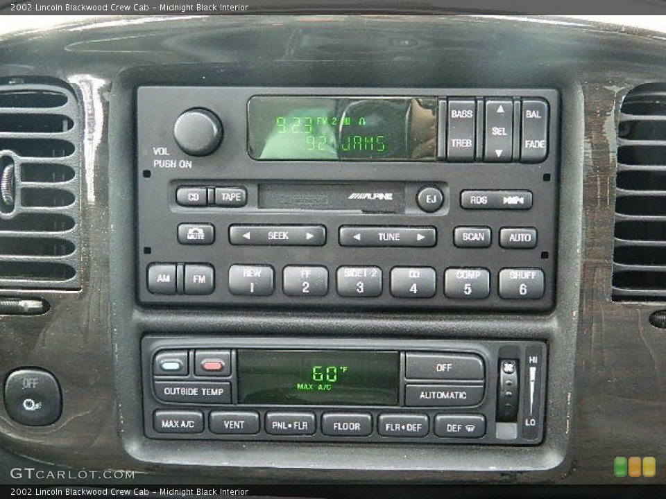 Midnight Black Interior Controls for the 2002 Lincoln Blackwood Crew Cab #63096434